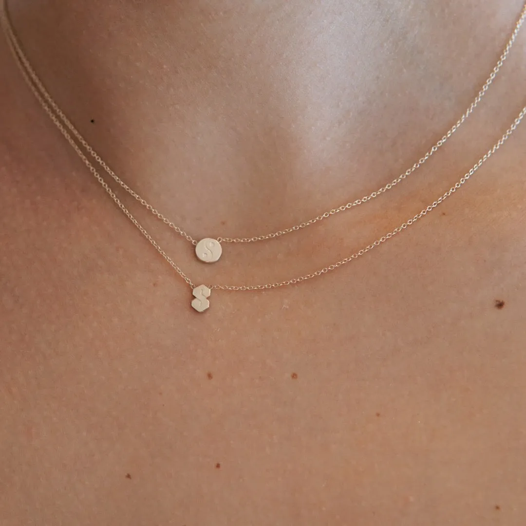 Super Cool "S" Necklace - Solid 14kt