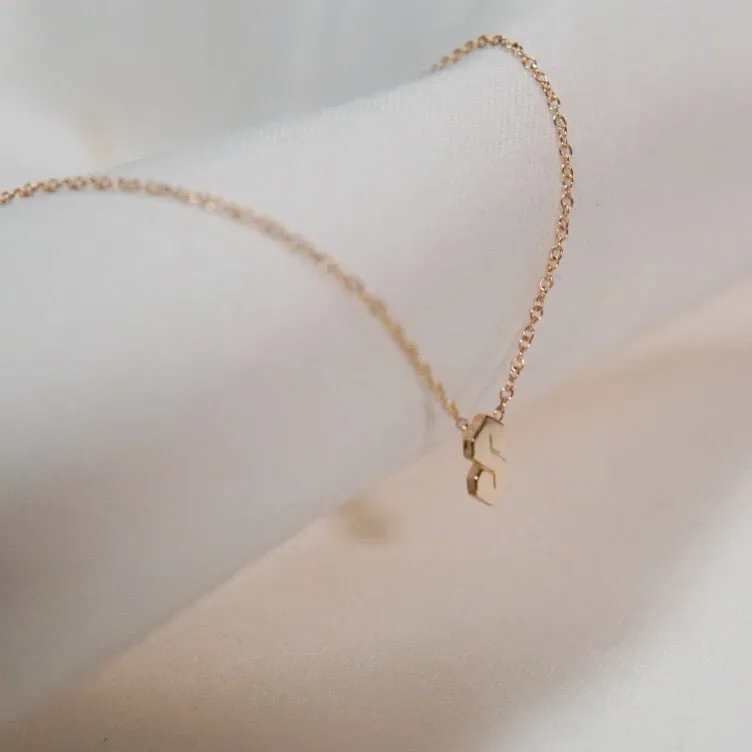 Super Cool "S" Necklace - Solid 14kt