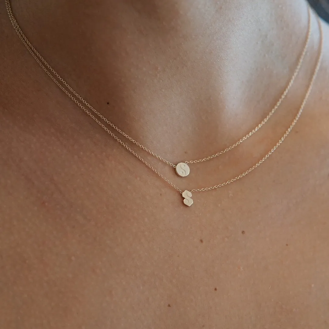 Super Cool "S" Necklace - Solid 14kt