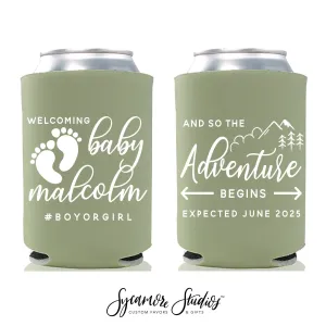 The Adventure Begins - Baby Shower Can Cooler #4