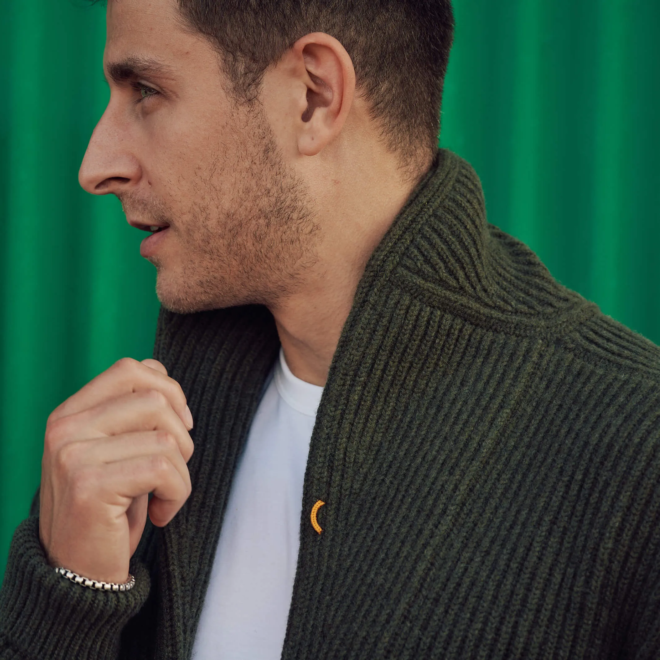 The Bruce 8-Ply Cashmere Shawl Cardigan
