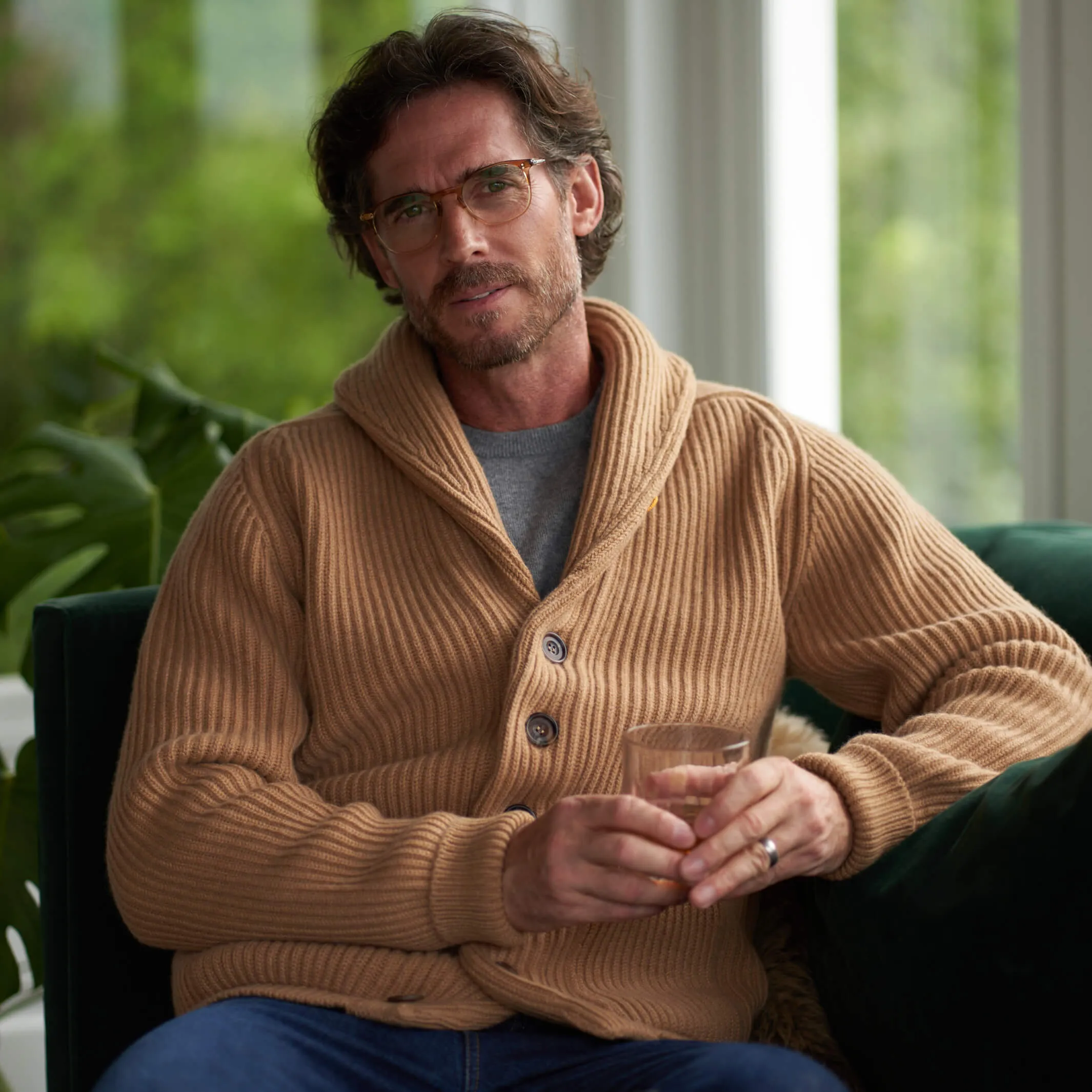 The Bruce 8-Ply Cashmere Shawl Cardigan