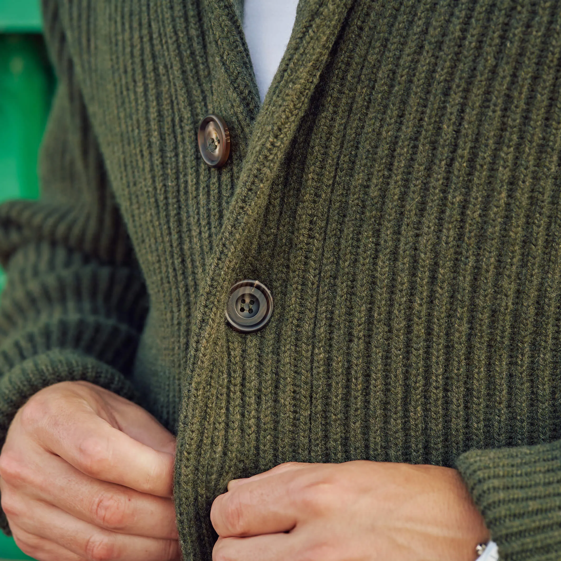The Bruce 8-Ply Cashmere Shawl Cardigan