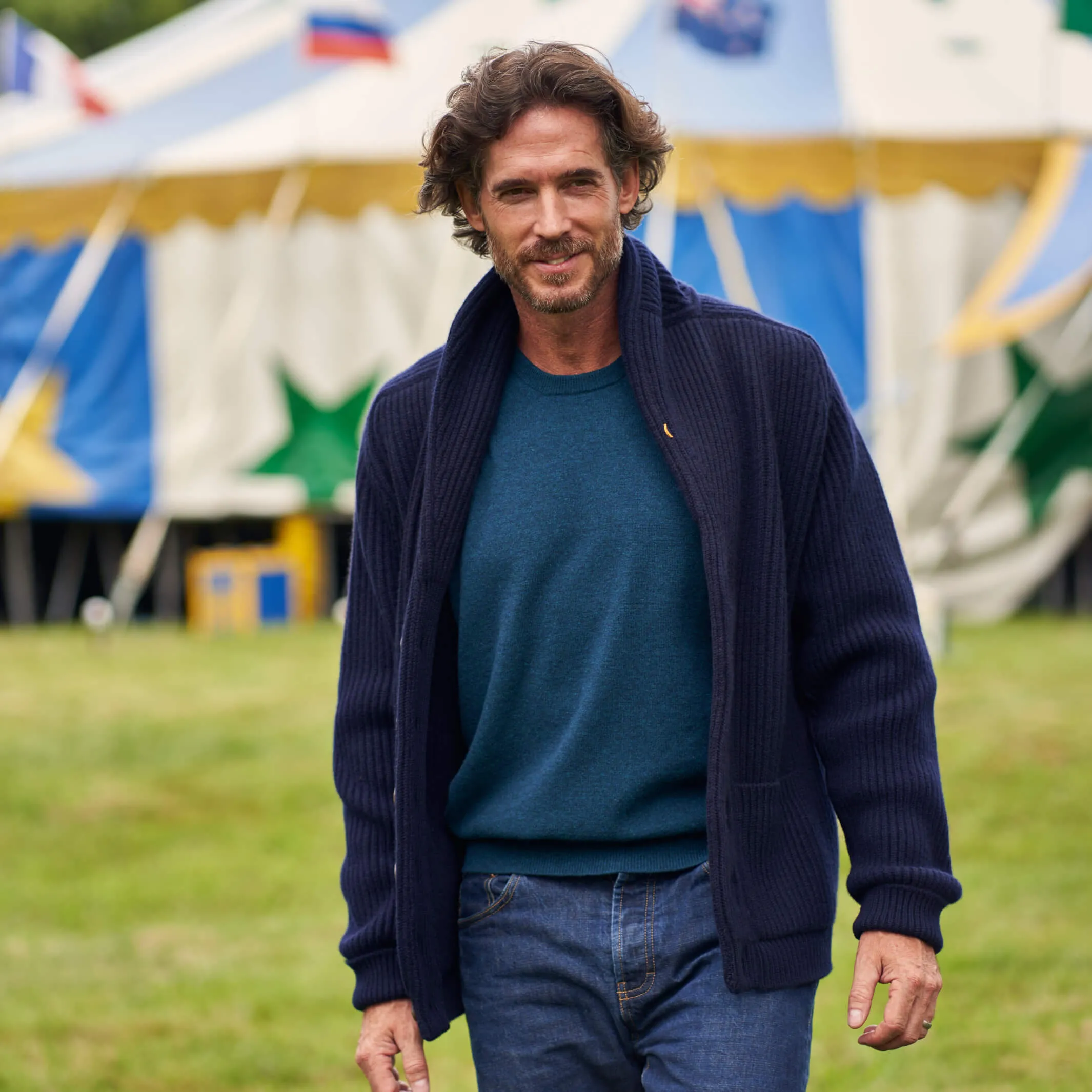 The Bruce 8-Ply Cashmere Shawl Cardigan