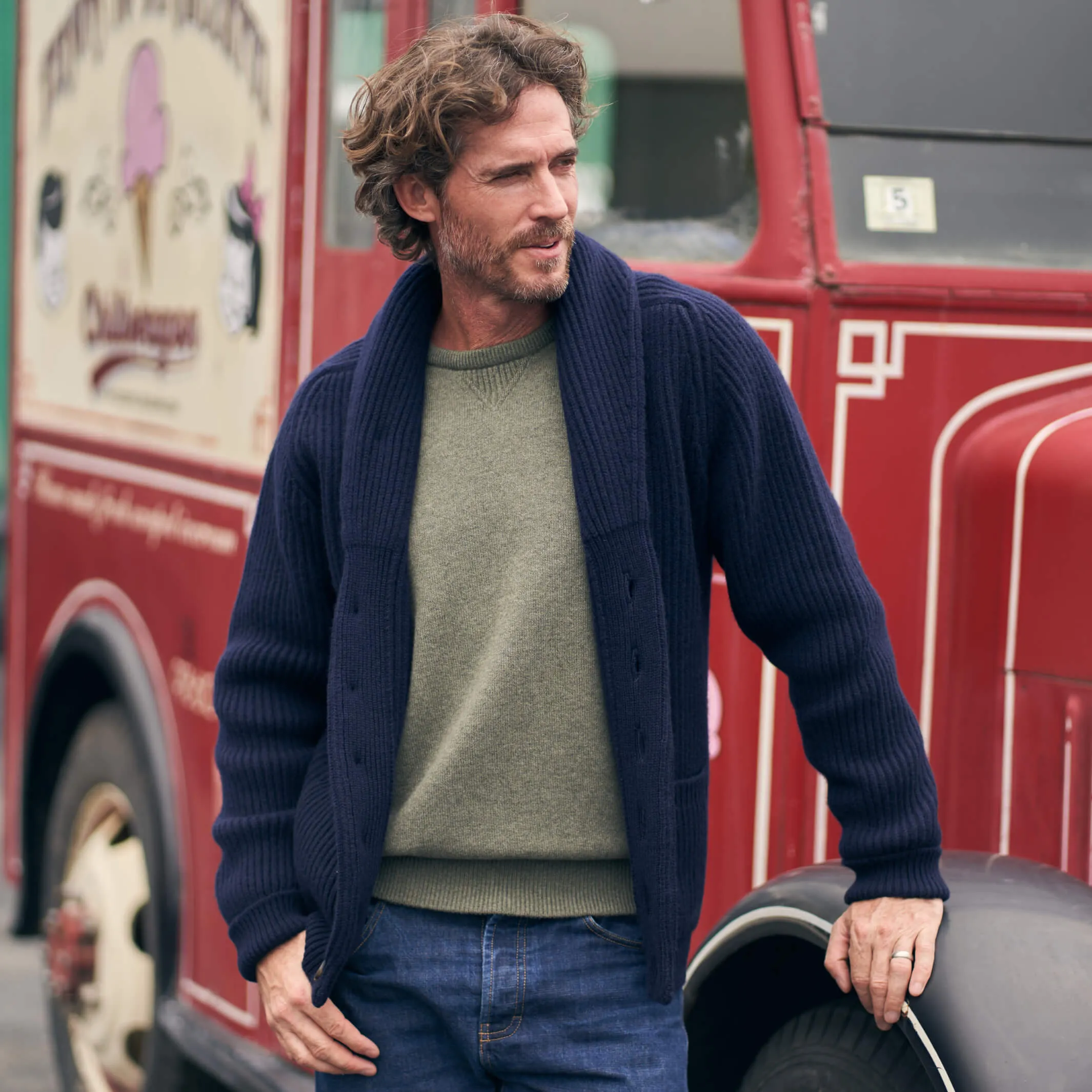 The Bruce 8-Ply Cashmere Shawl Cardigan