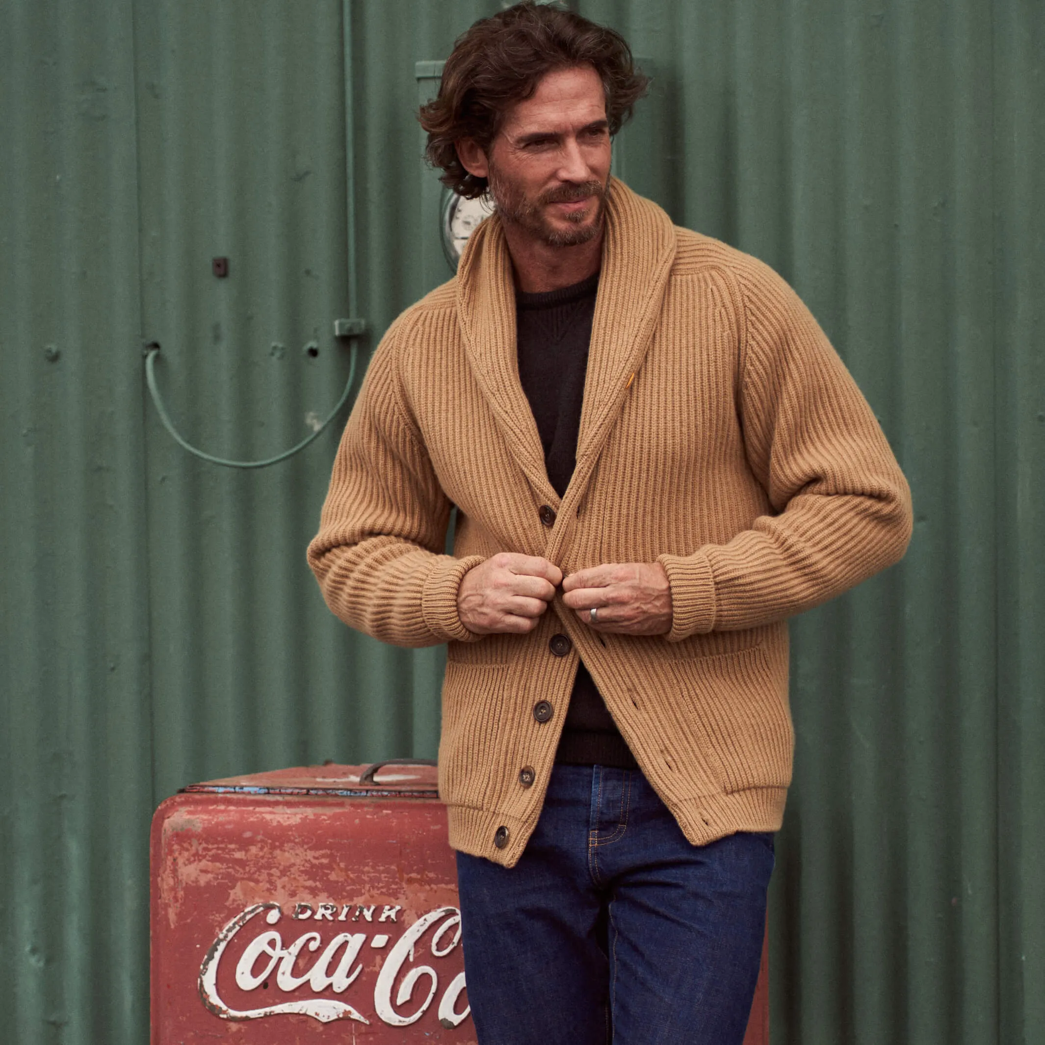 The Bruce 8-Ply Cashmere Shawl Cardigan