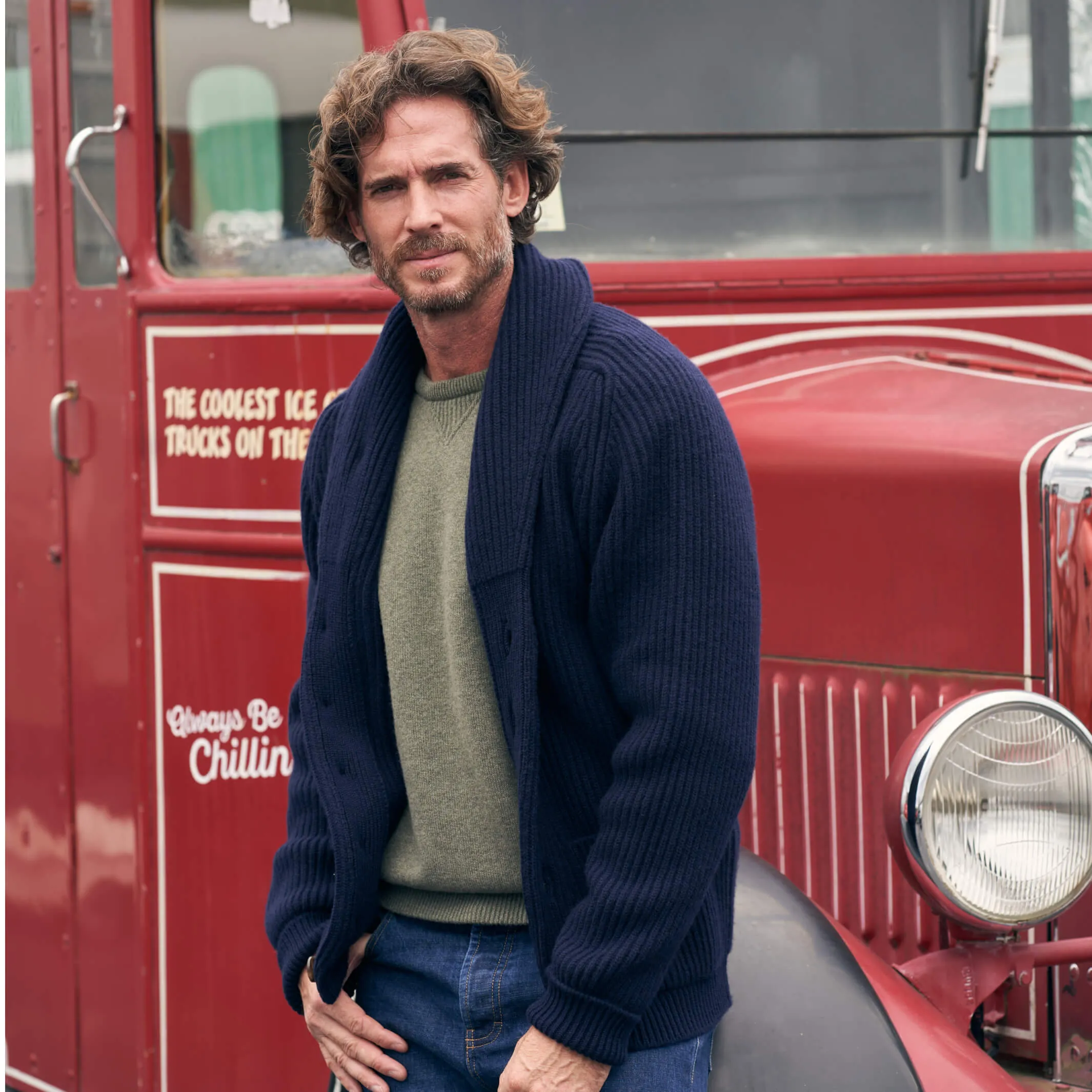 The Bruce 8-Ply Cashmere Shawl Cardigan