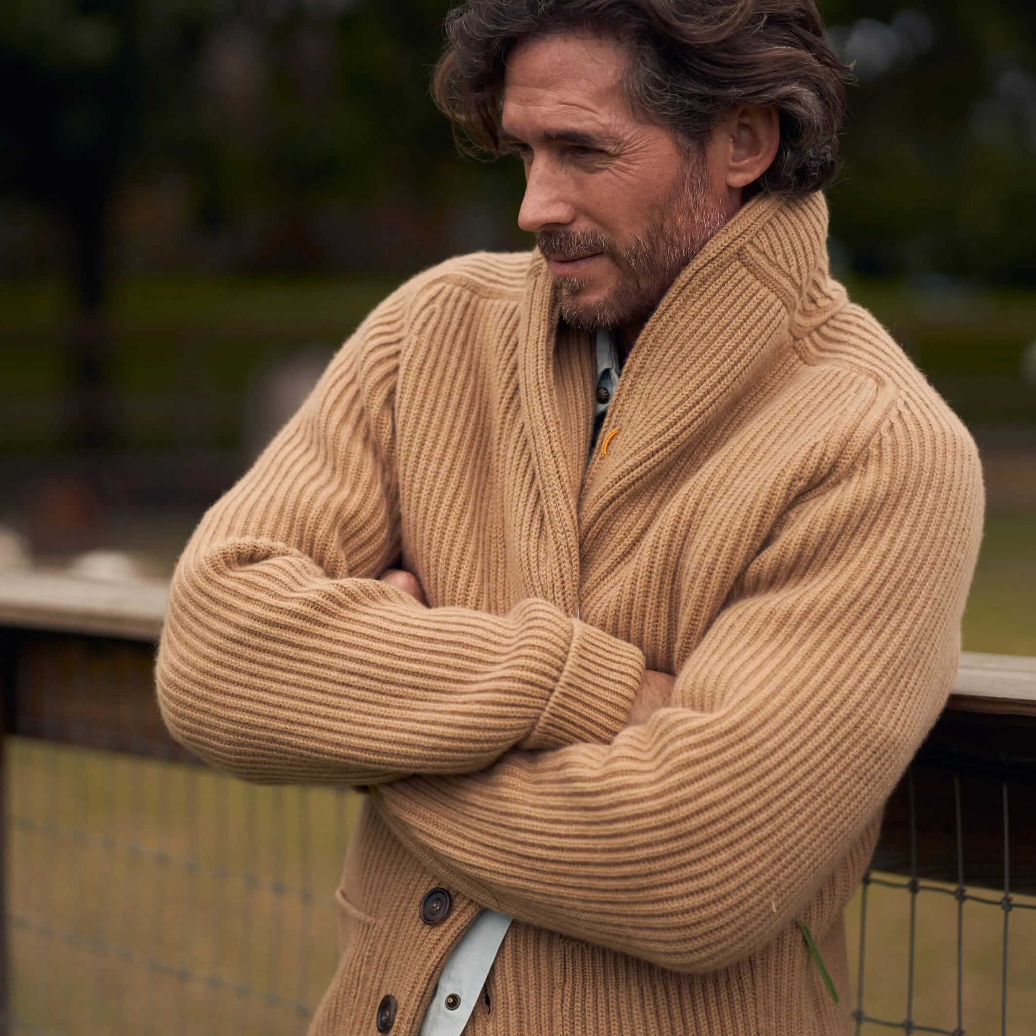 The Bruce 8-Ply Cashmere Shawl Cardigan