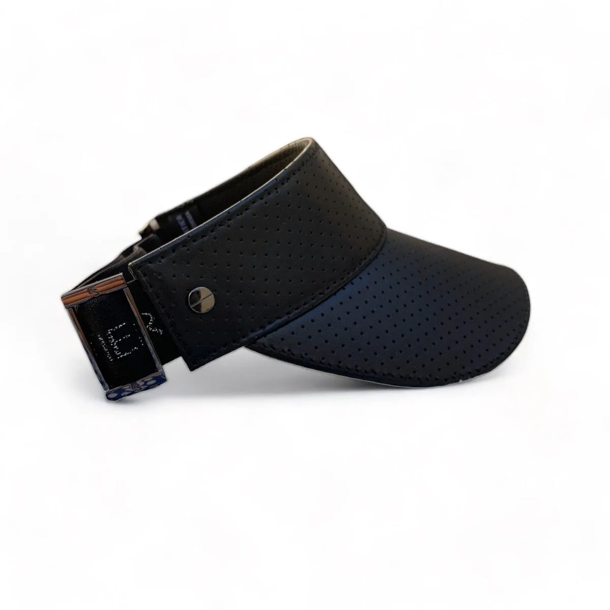 The Leather Visor - Black & Gunmetal