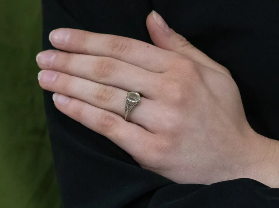 The Nola Yellow Sapphire Ring in 14K White Gold