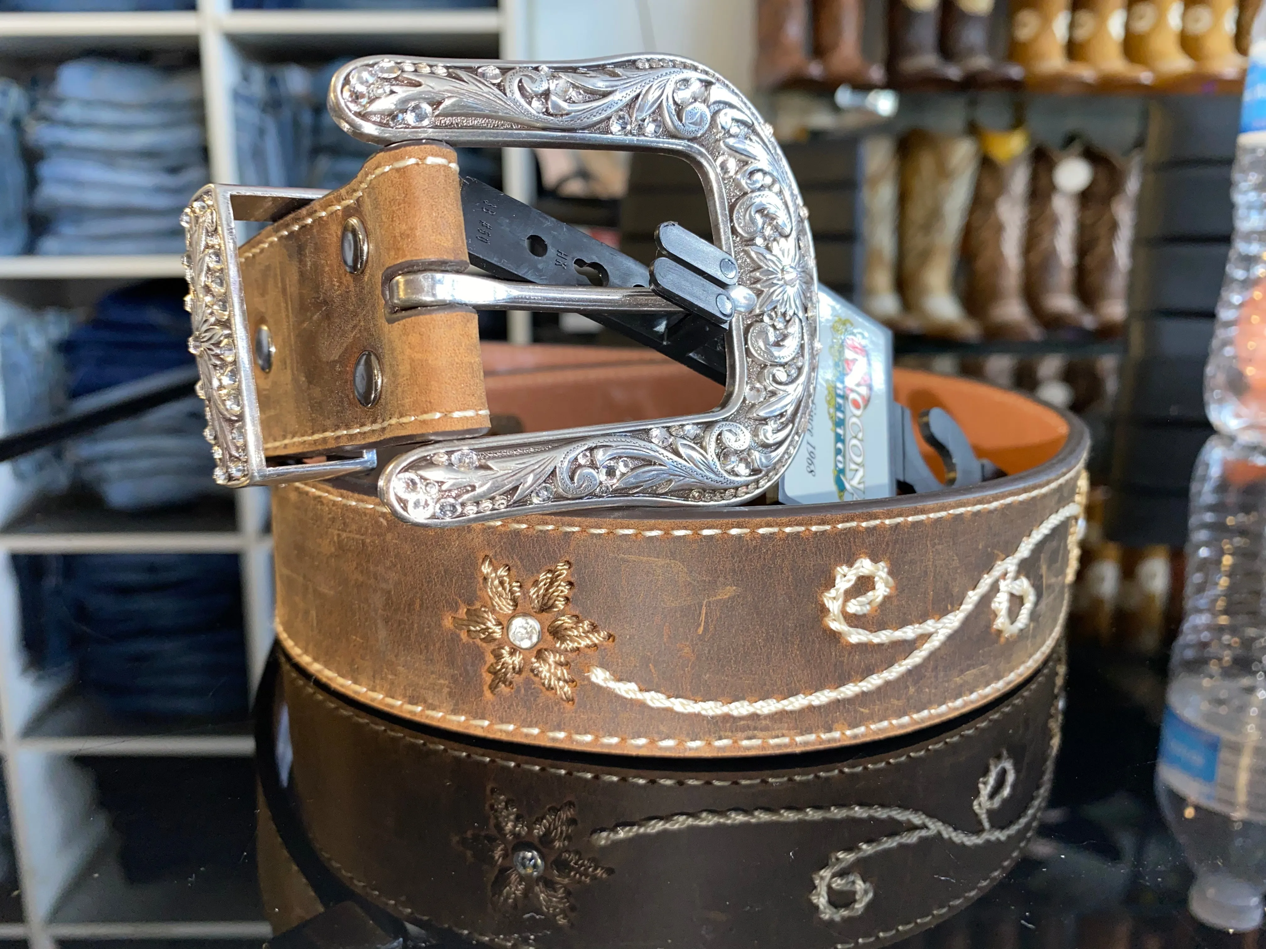 Tiffany Flower Rustic Brown