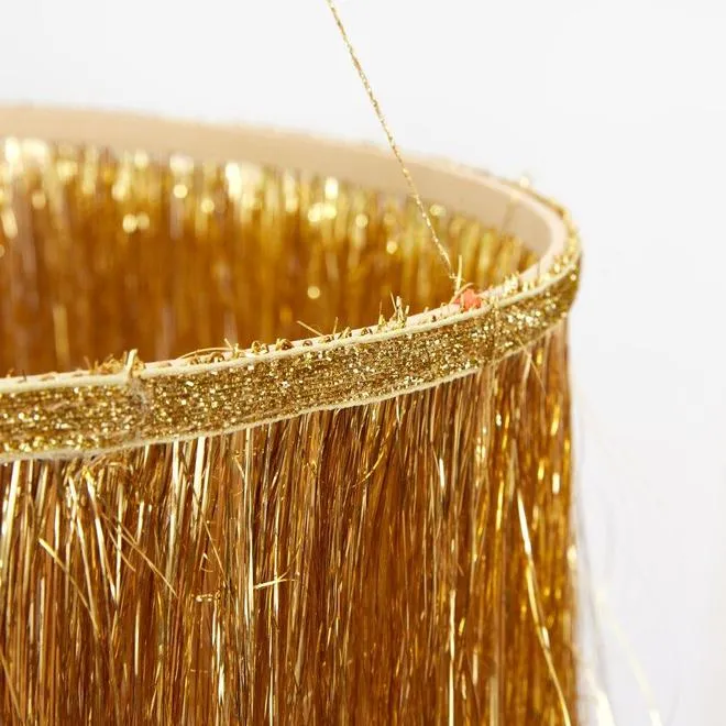 Tinsel Chandelier -- Gold