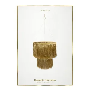 Tinsel Chandelier -- Gold