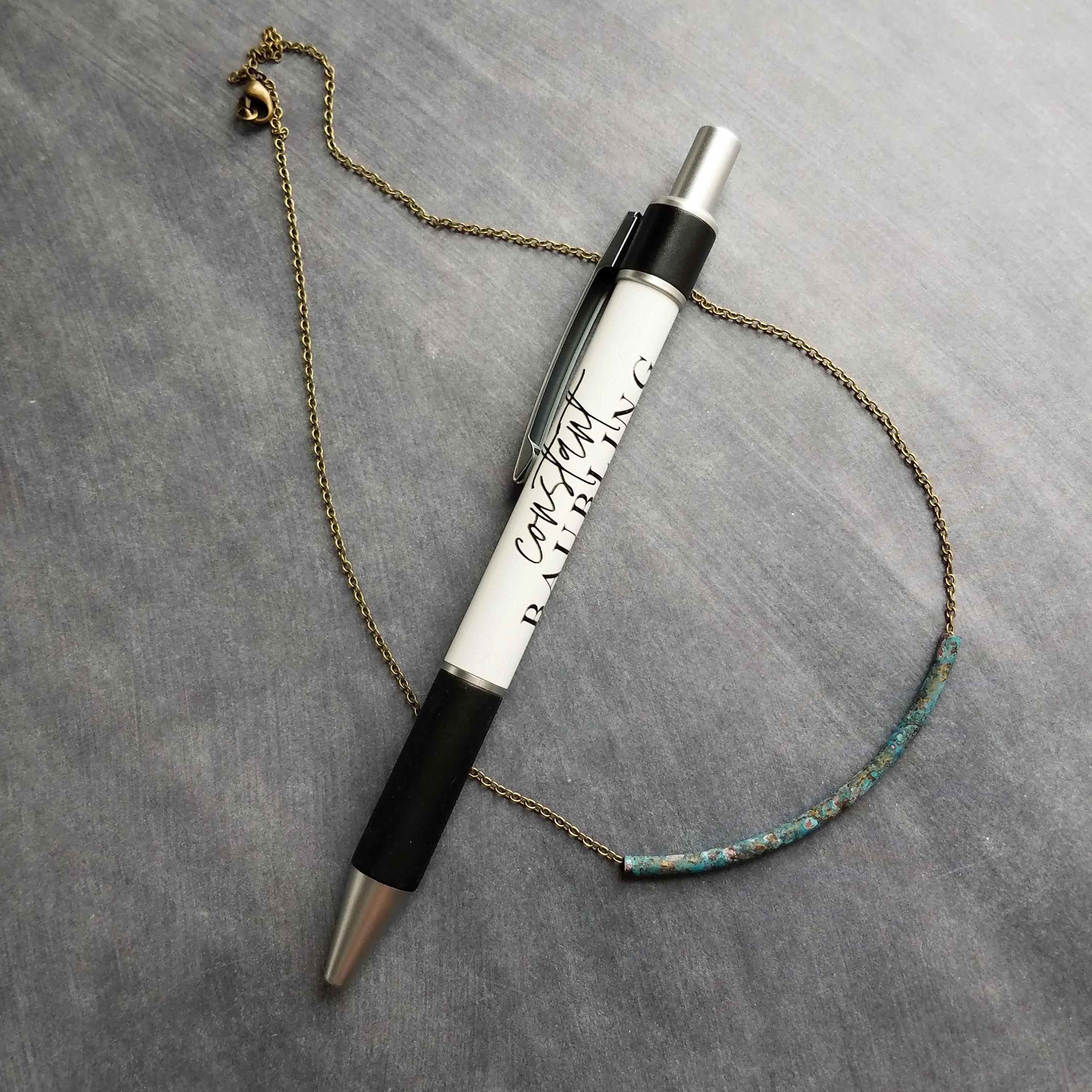 Tube Necklace, verdigris patina necklace, patina tube necklace, simple tube necklace, noodle necklace, aqua patina necklace, long thin tube