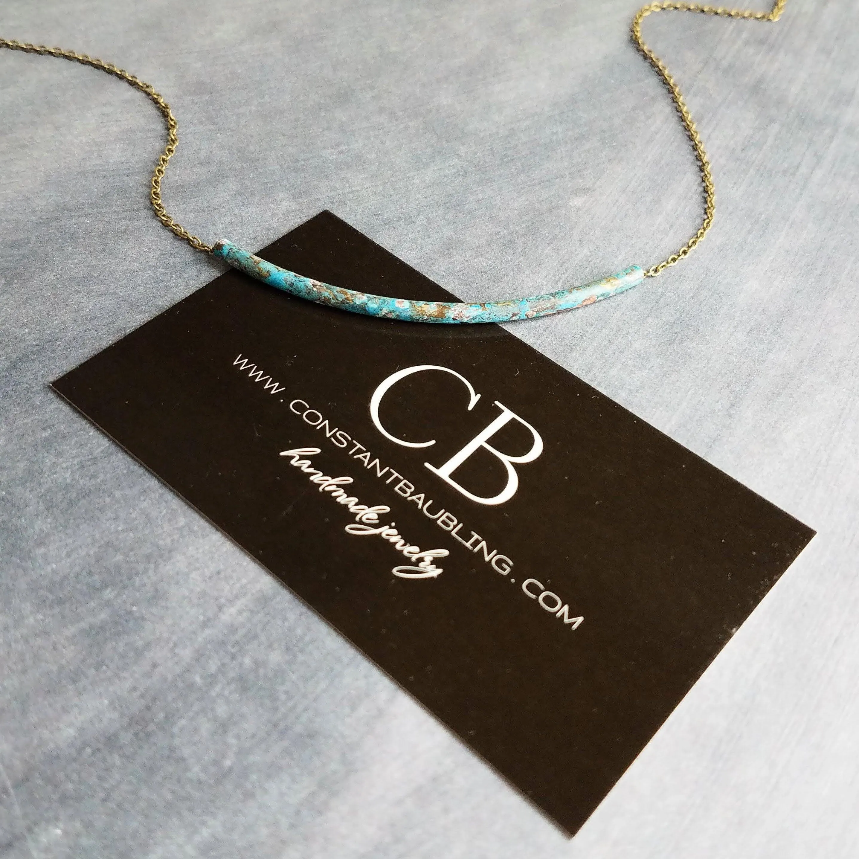 Tube Necklace, verdigris patina necklace, patina tube necklace, simple tube necklace, noodle necklace, aqua patina necklace, long thin tube