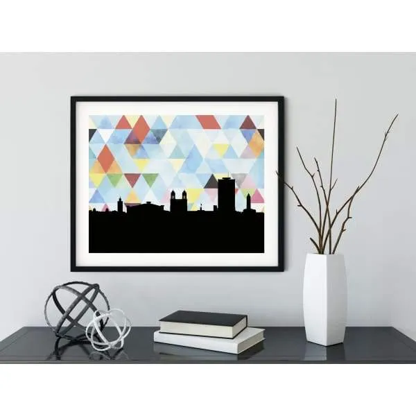Tunis, Tunisia geometric skyline