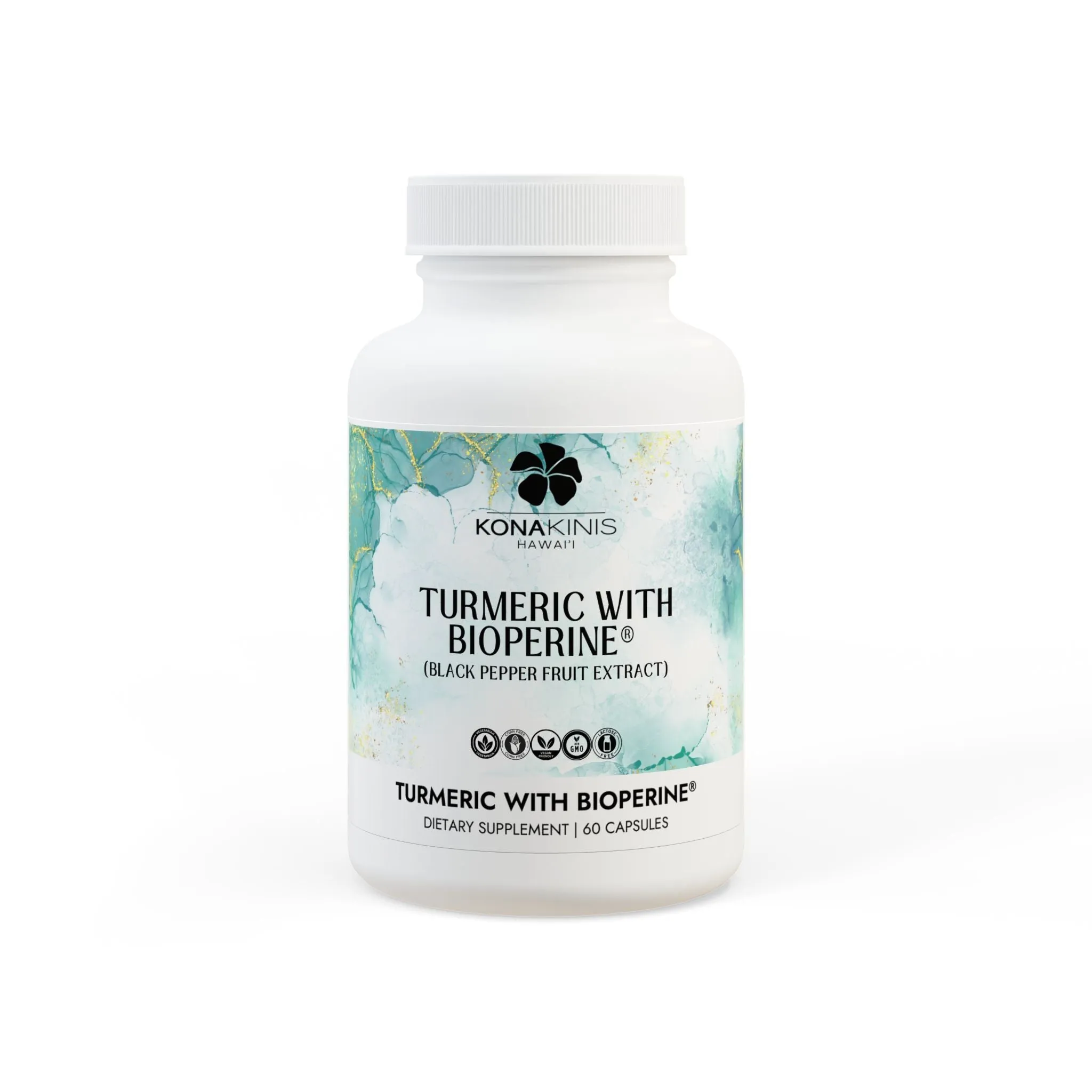 Turmeric with BioPerine® (Black Pepper Fruit Extract) Supplement (60 Capsules)