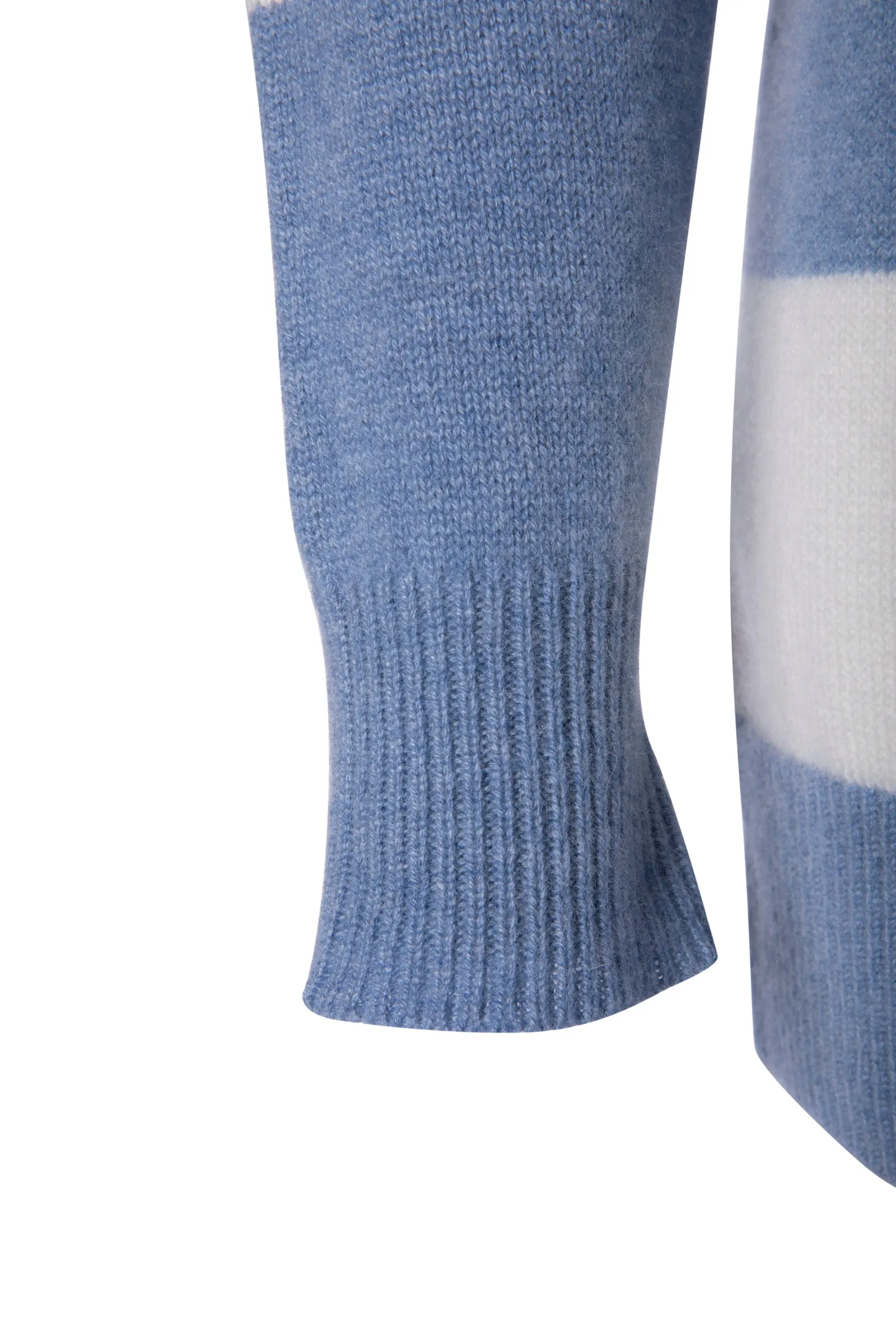 Unisex Blue and White Cashmere Jumper