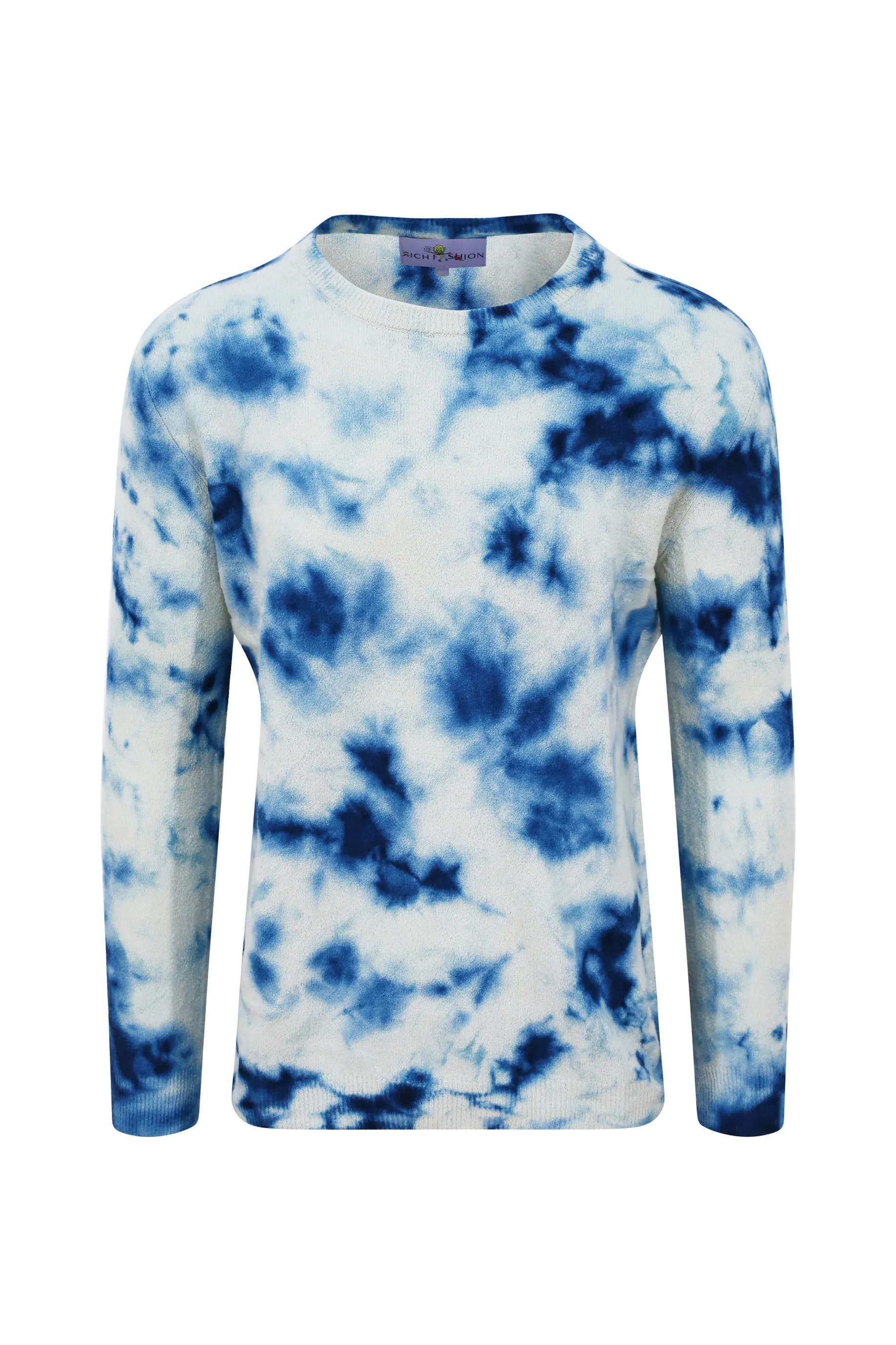 Unisex Blue Tie Dye Cashmere Jumper