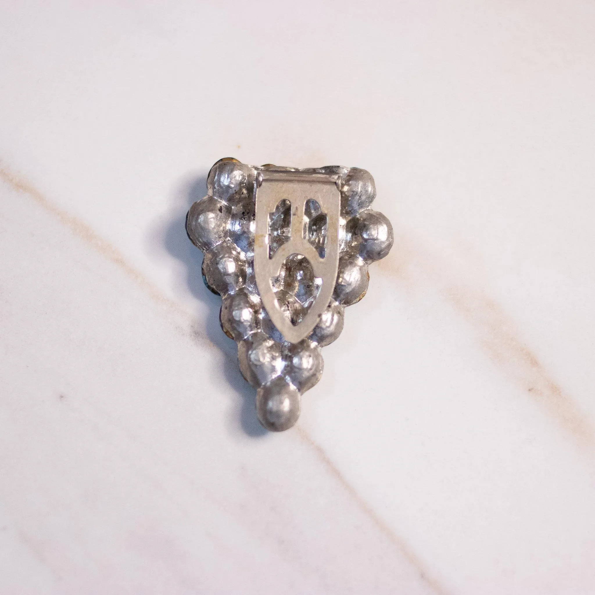 Vintage Art Deco Light Blue Rhinestone Dress Clip
