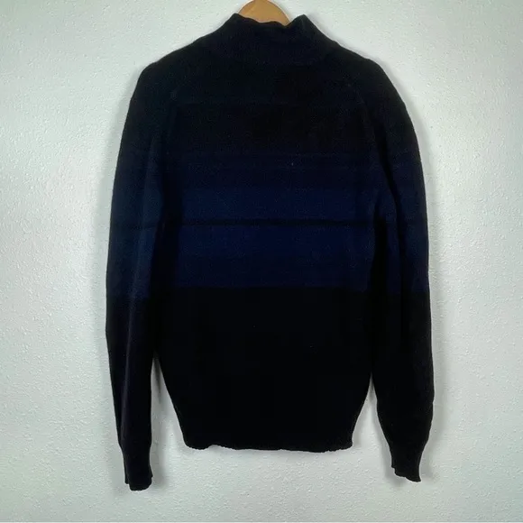 VTG Banana Republic Striped 1/4 zip made of Lamb's Wool and Cashmere Blend Sz. L
