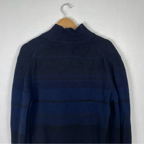 VTG Banana Republic Striped 1/4 zip made of Lamb's Wool and Cashmere Blend Sz. L