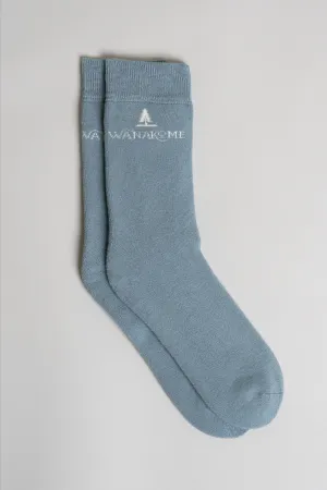 Wanakome Unisex Solid Logo Socks