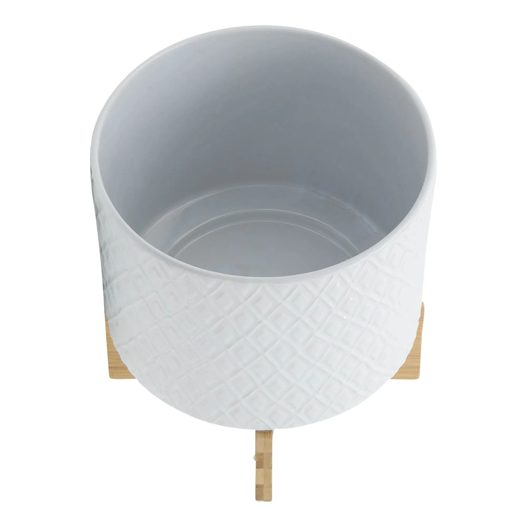 WHITE DIAMONDS PLANTER W/STAND