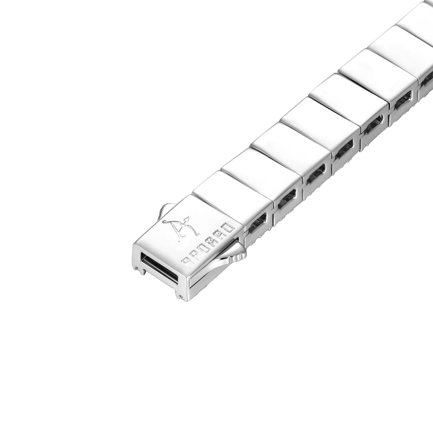 White Gold Mosaic Tennis Bracelet - 8mm