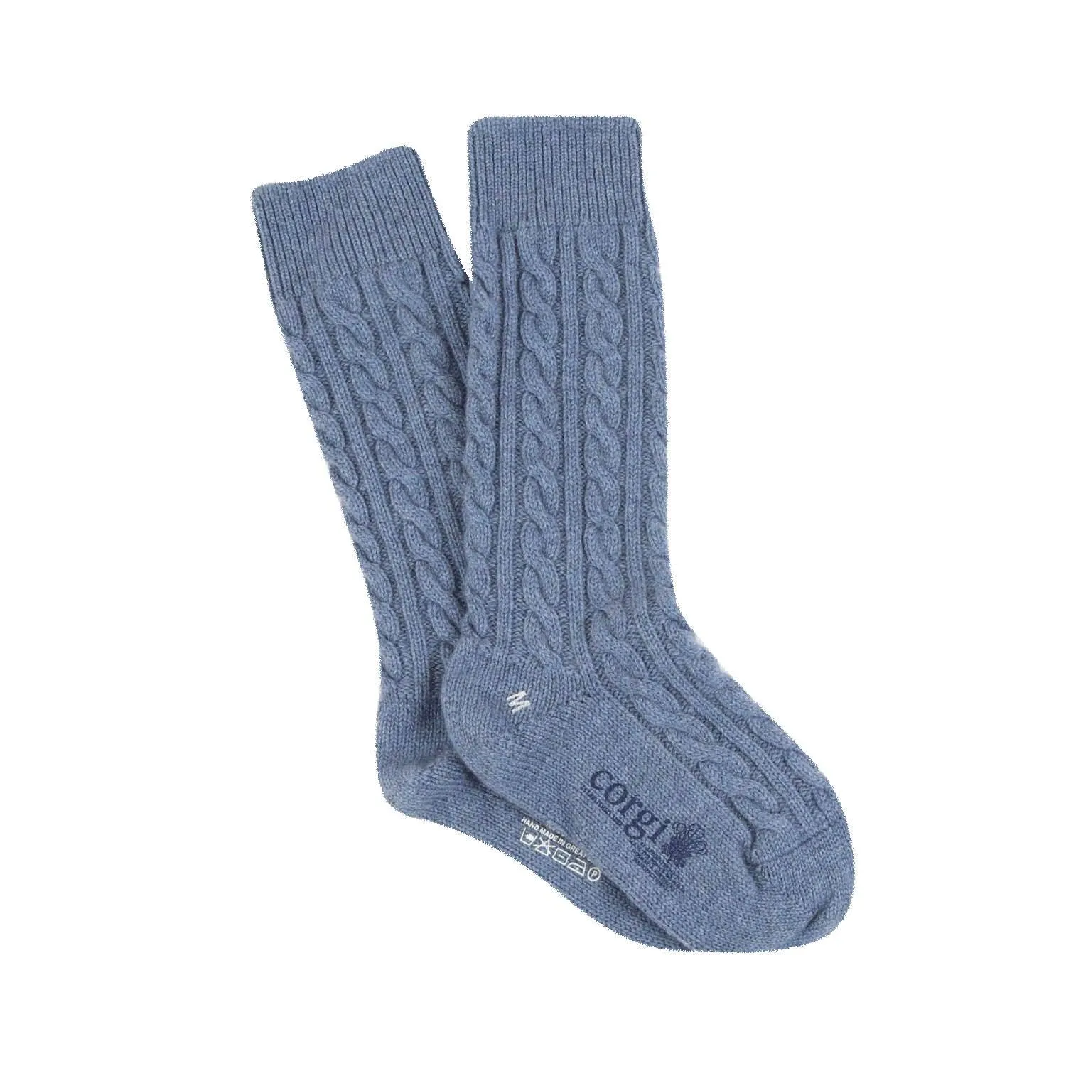 Women's Handmade Cable Pure Cashmere Socks