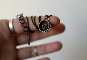 XRose Gold Succulent Shadowbox Necklace - Tree Bark Shadowbox