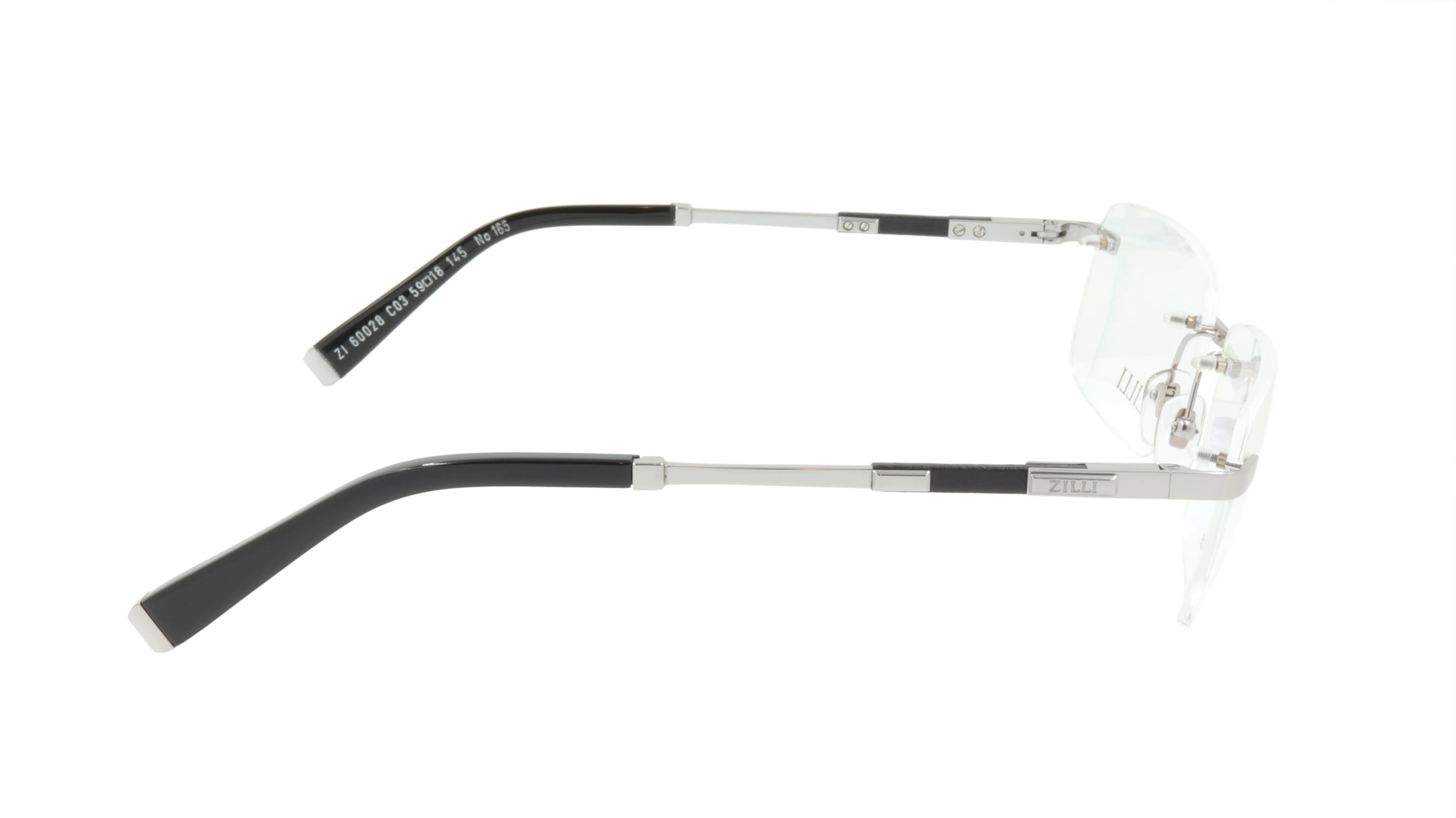 ZILLI Eyewear Rimless with Silver and Leather ZI 60028 C03