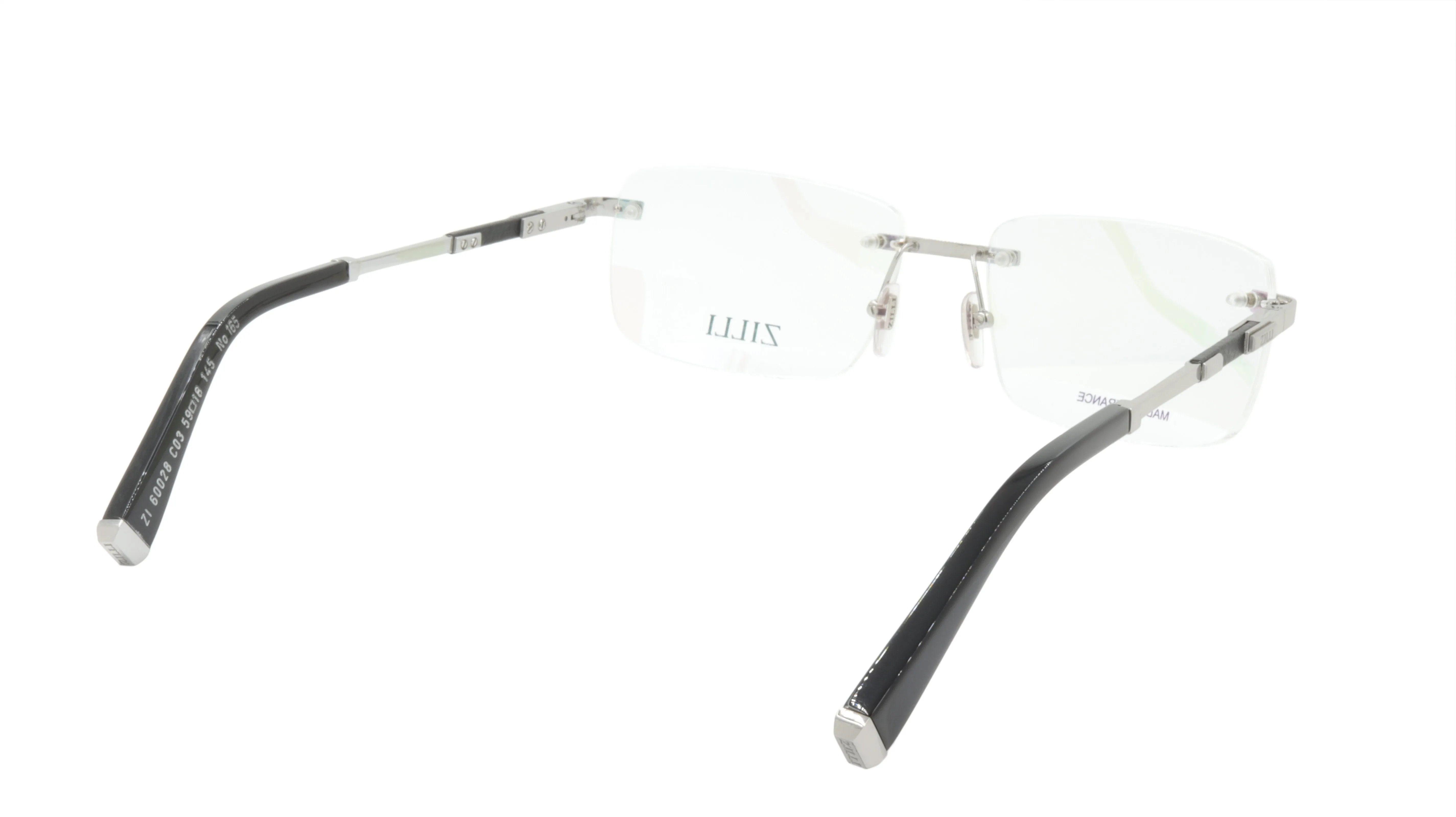 ZILLI Eyewear Rimless with Silver and Leather ZI 60028 C03