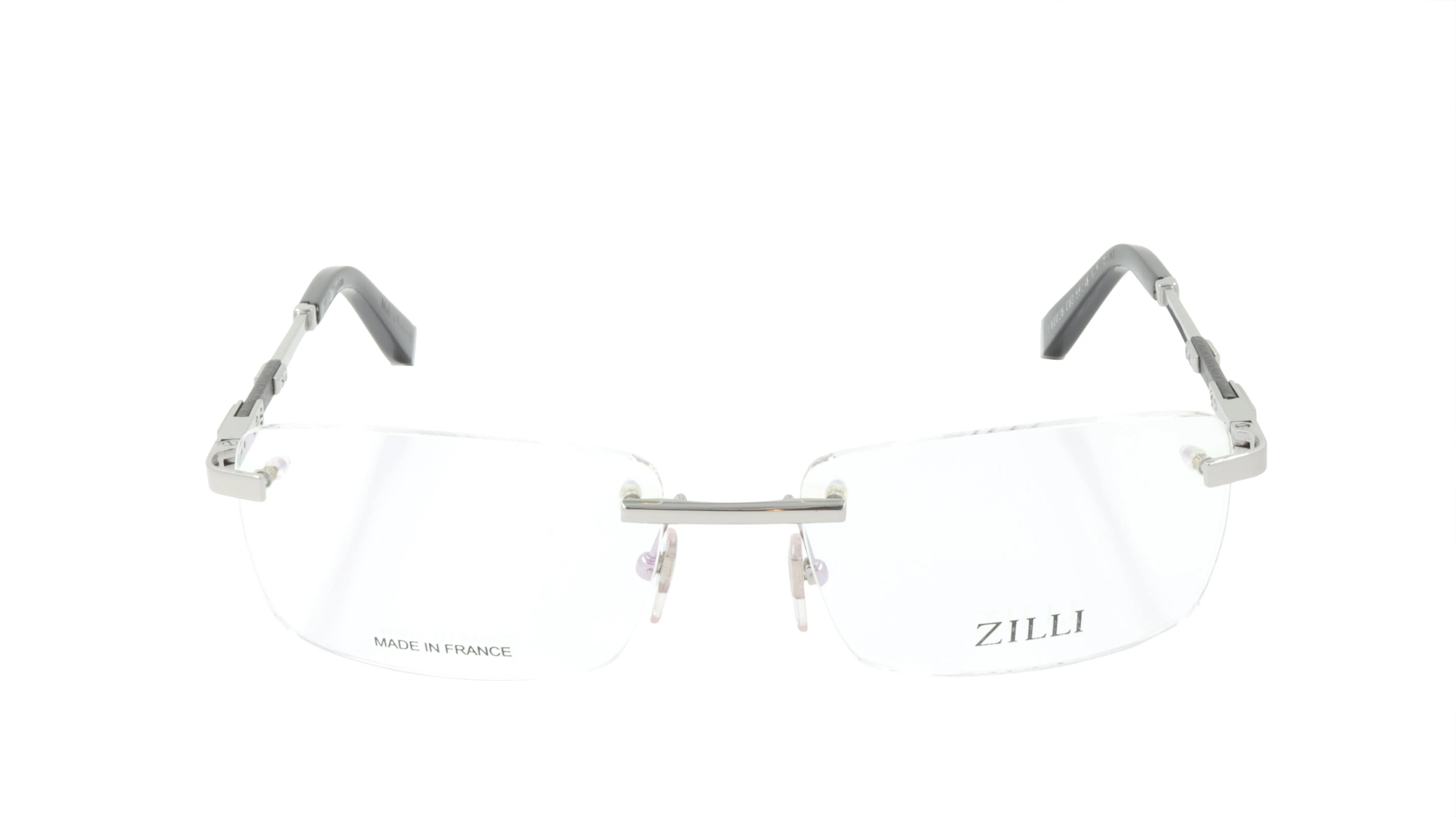 ZILLI Eyewear Rimless with Silver and Leather ZI 60028 C03