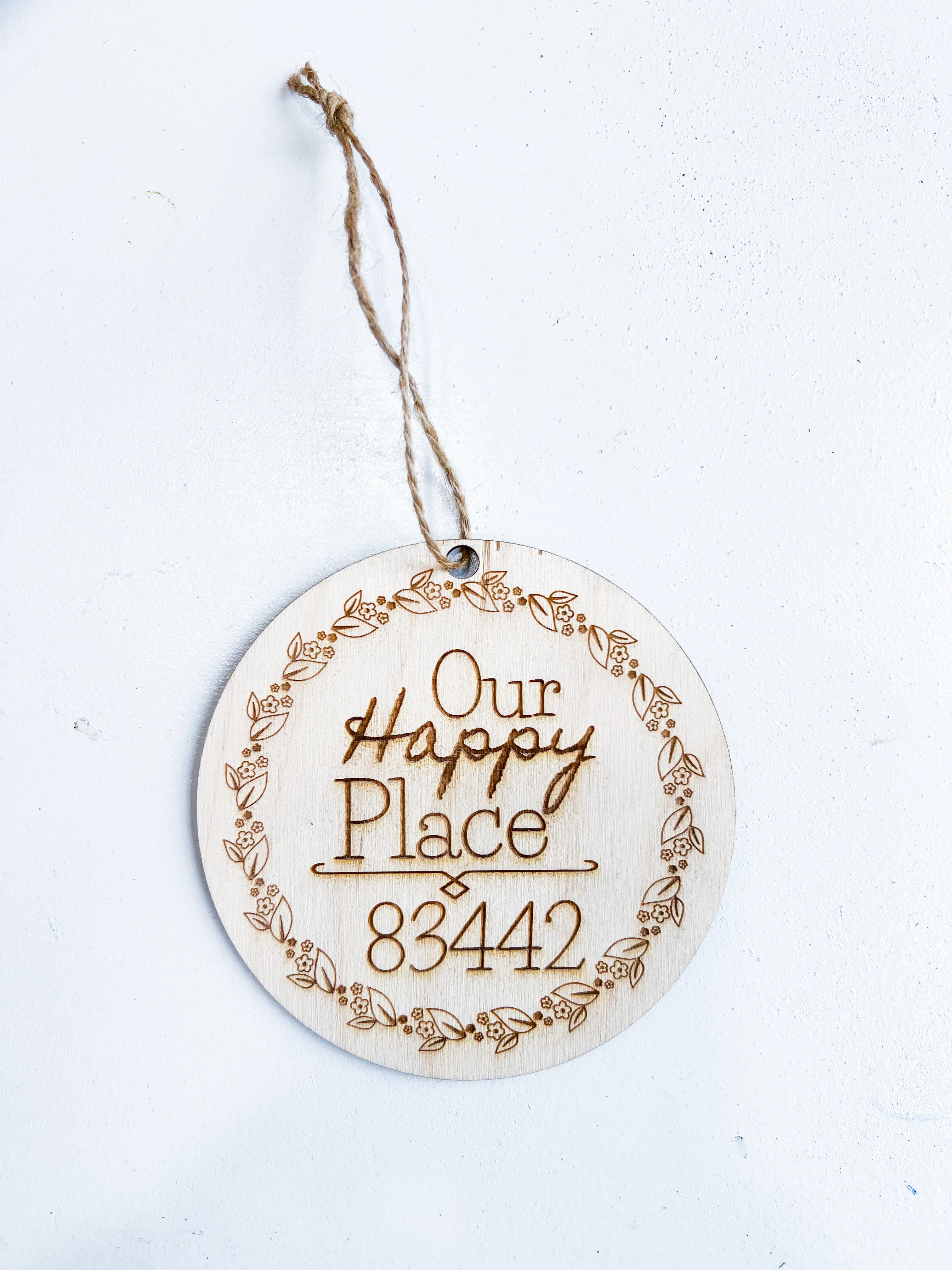 Zip Code Ornament Christmas Gifts of Our Happy Place